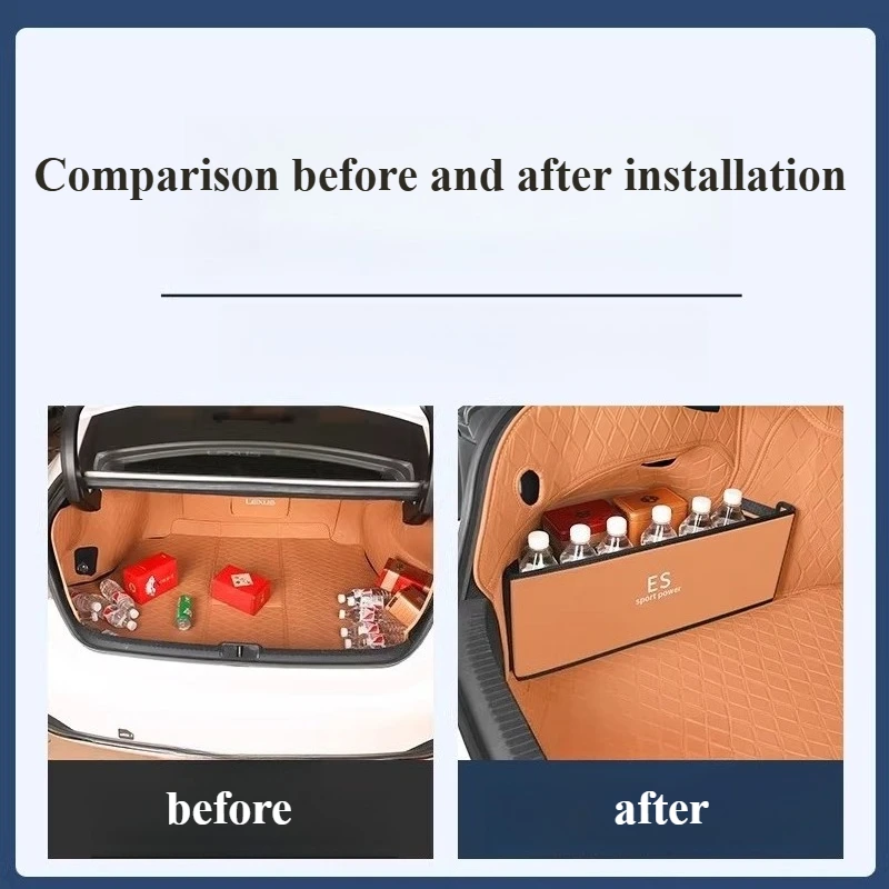 For Lexus ES300h/200/UX/RX Trunk Baffle Trunk Storage Box Automotive Interior Accessories Cargo Bin Trunk Side Storage Box Tools