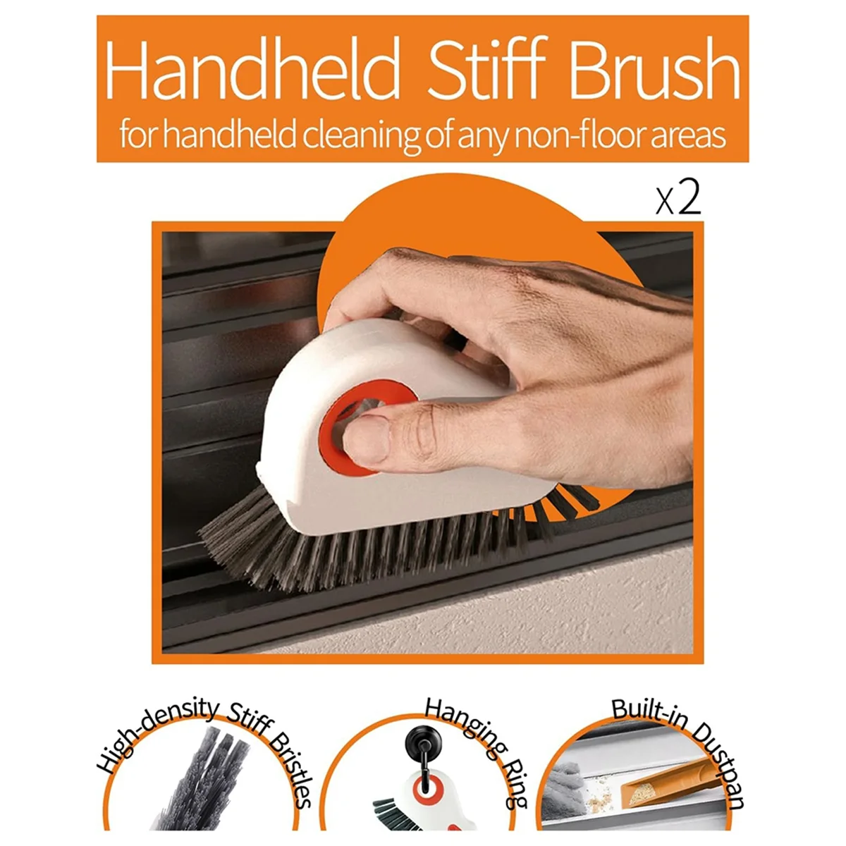 AA98 Zestaw do czyszczenia prowadnic okiennych, 6 szt., Szczotki do czyszczenia rowków okiennych, do okien, prowadnic drzwi przesuwnych, parapetów, małych przestrzeni