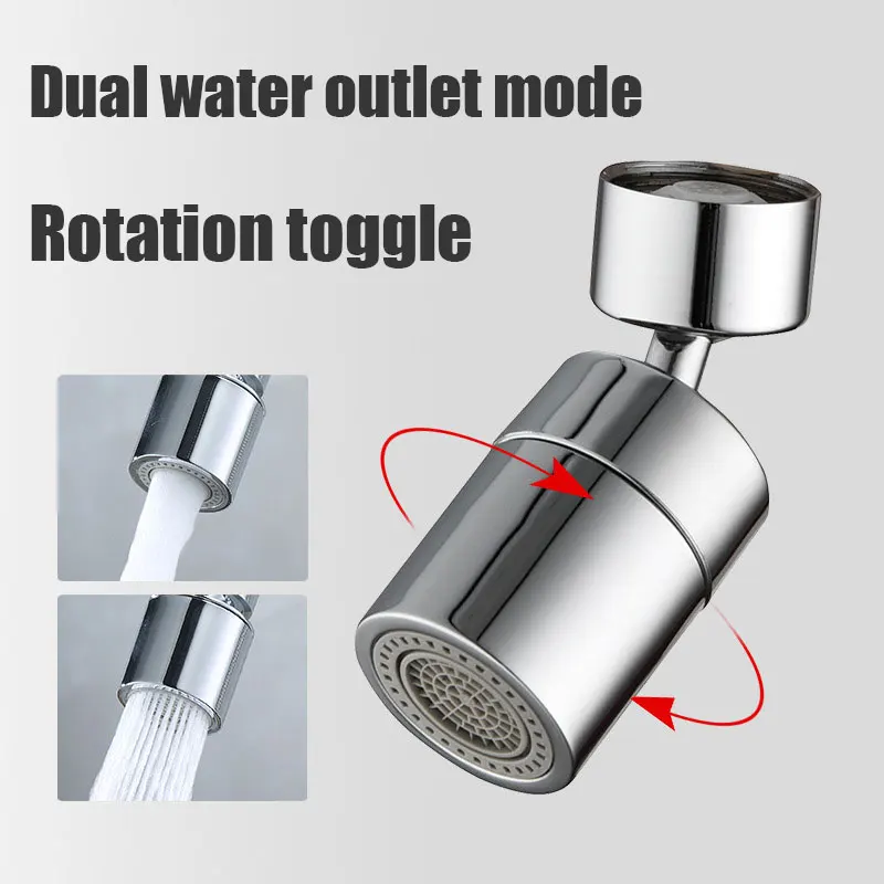Copper 720°Rotatable Faucet Spray Head Wash Basin Tap Extender Adapter Kitchen Splash Filter Nozzle Flexible Faucets Sprayer