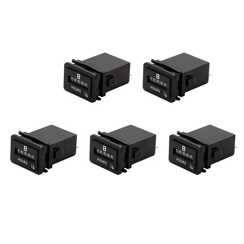 Better-5X HM001 AC110-250V Medidor de Horas Mecânico com Temporizador para Motor, Gerador, Barco, Motocross, Caminhão, Trator
