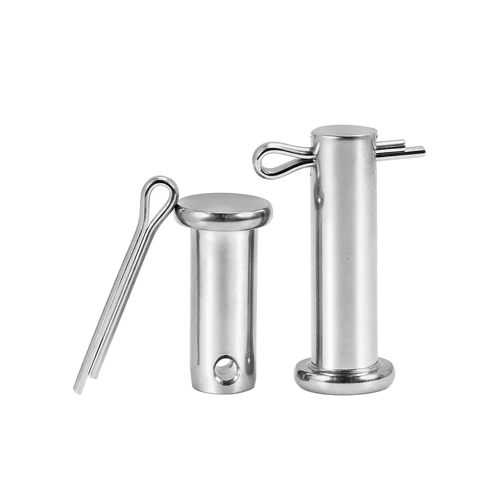 304 Stainless Steel With Hole Pin Shaft Cotter Pin Set M14 Flat Head Cylindrical Pin Plug Positioning Pins