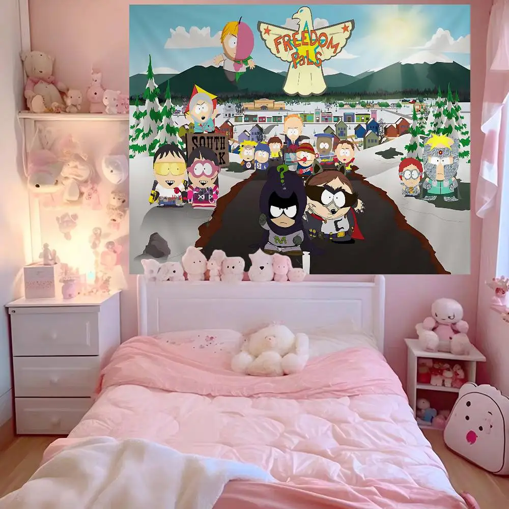 Classic animation S-South Cartoon Park Hanging Bohemian Tapestry Bohemian Wall Tapestries Mandala Kawaii Room Decor