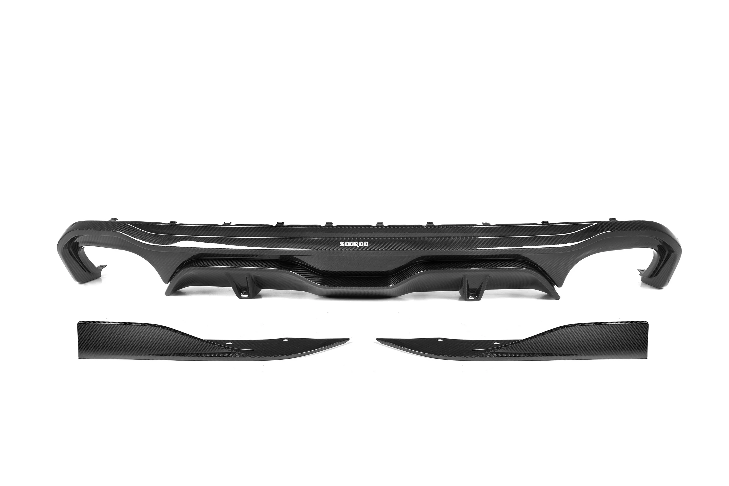 2021-SQ style 2 Side 1 Tip Dry carbon fiber  rear diffuser for  4 series G26  car bumpers