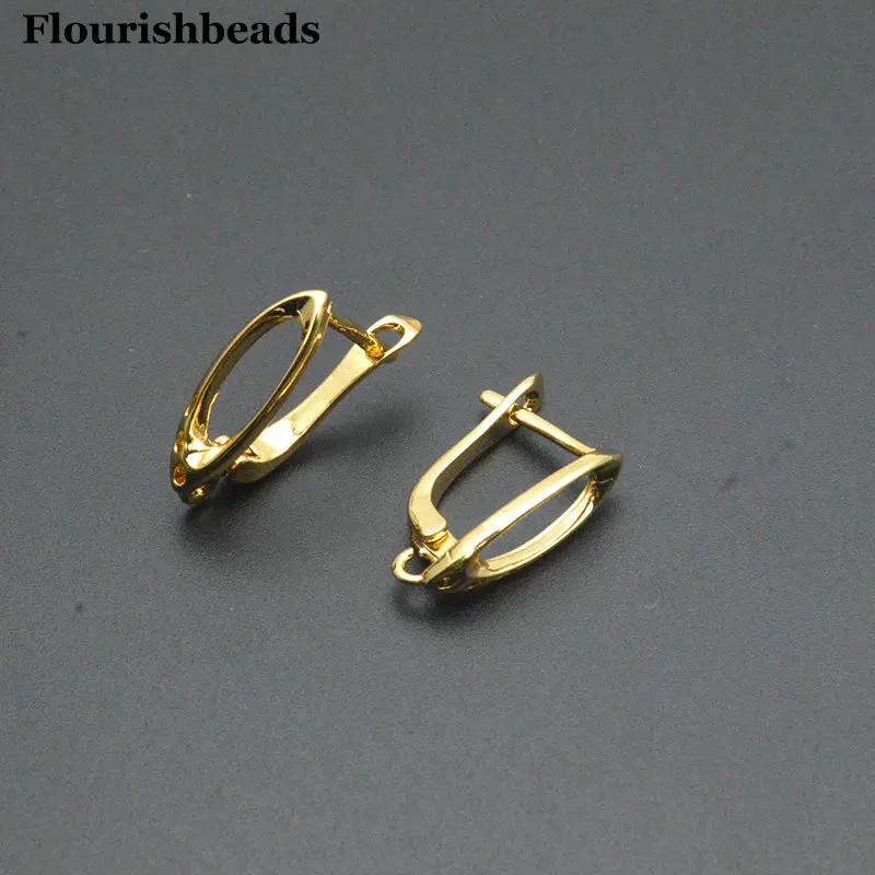 30pc High Quality New Design Center Hollow Out Double Point Eye Shape Leverback Earring Clasps Jewelry Findings