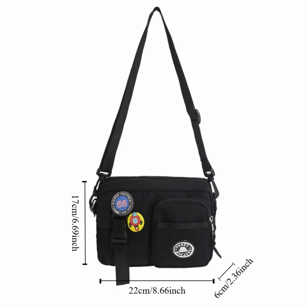 Kleine sneldrogende canvas schoudertas draagbare harajuku mannen crossbody tas rits zakje casual mobiele telefoon pack unisex