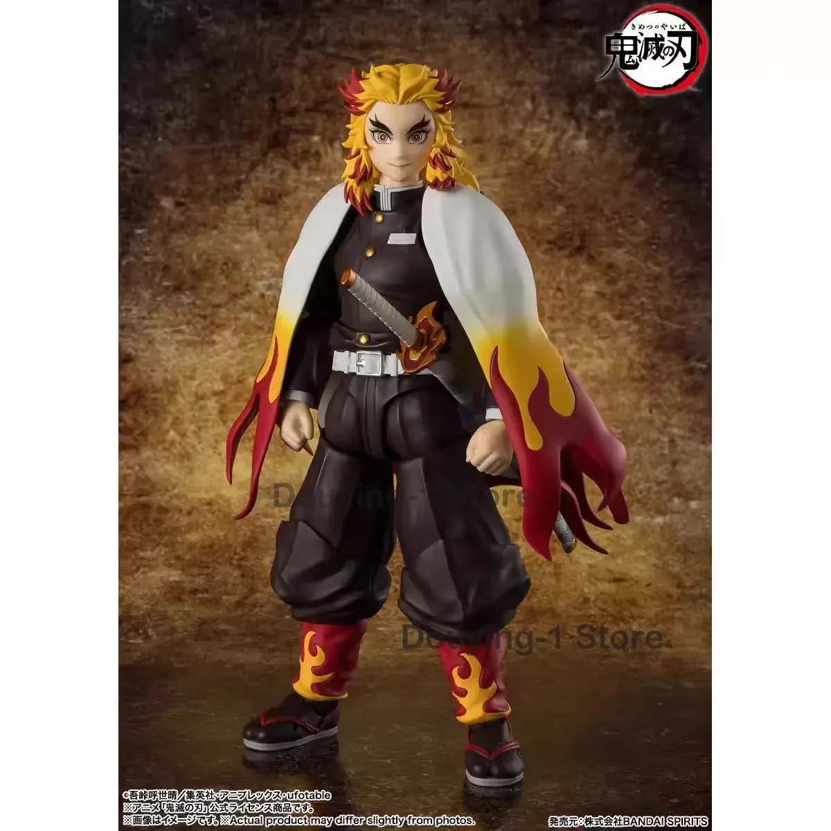 

BANDAI SHF Demon Slayer Kyojuro Rengoku Аниме Коллекция Фигурки Модель Игрушки ПВХ Подарок