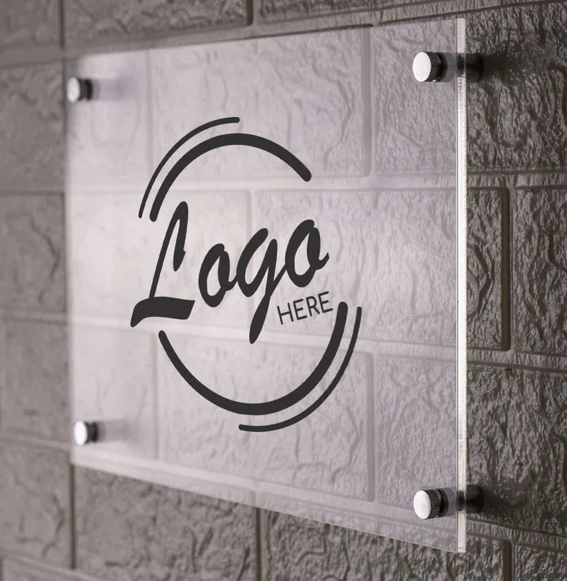 

Custom Acrylic Business Sign Personalized Floating Logo Wall Hanging For Office Sign Office Wall Sign Storefront Plaque
