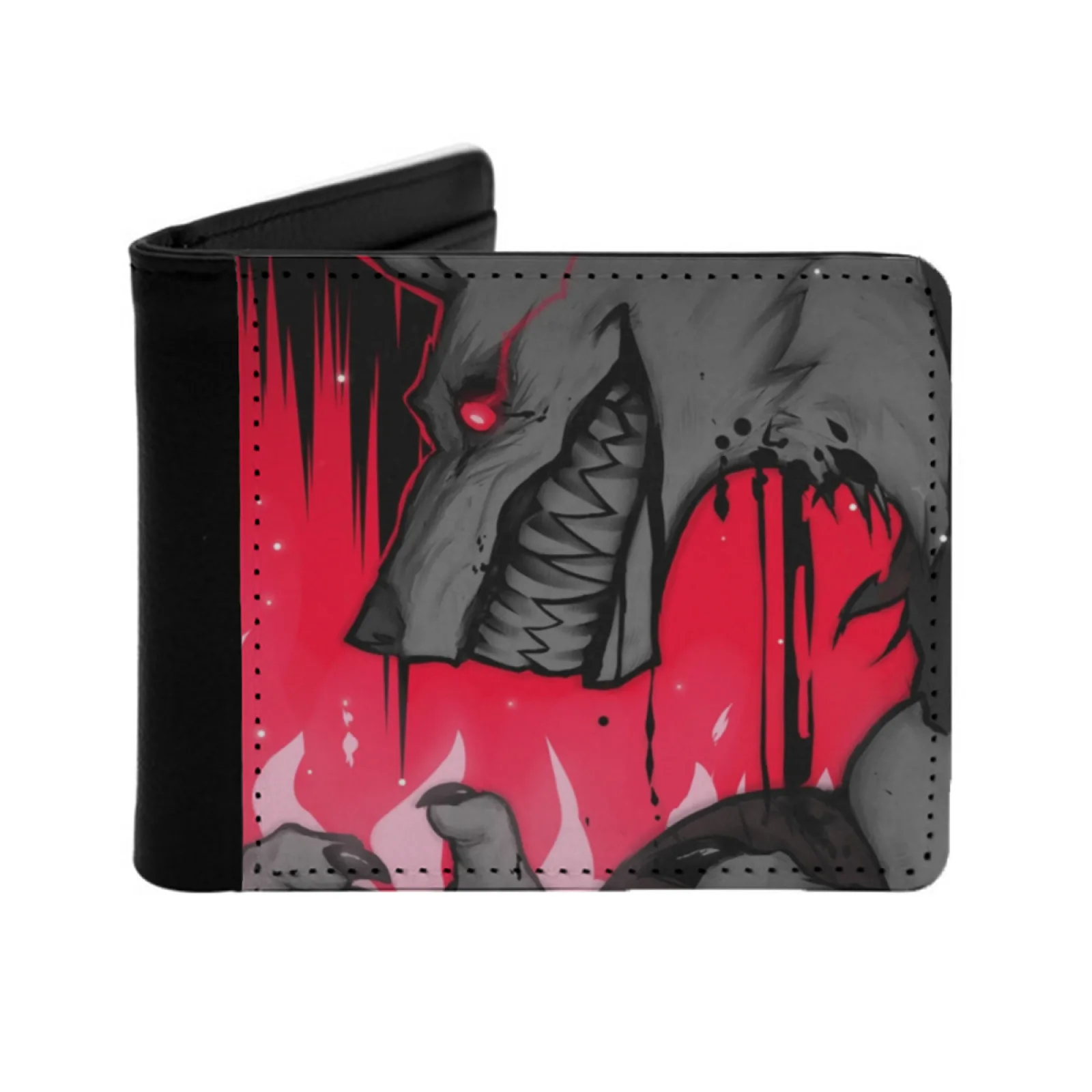 Wolf Puss In Boots The Last Wish Death Men's Wallet Pu Leather Wallet Multifunction Credit Card Purse Puss In Boots Puss In