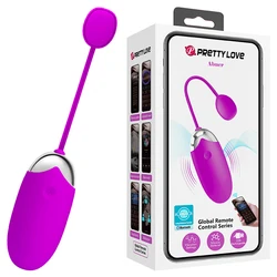 PRETTY LOVE USB Recharge Bluetooth Vibrator Wireless App Remote Control Vibrators for Women Vibrating Sex Toys Clit egg vibrador