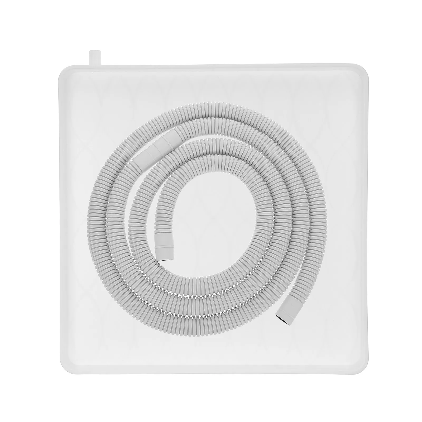 Air Conditioner Drip Tray Plastic Square 15.8x15.8 Leakproof Side Drain Outlet Portable Ac Unit Drain Pan Outdoor Indoor