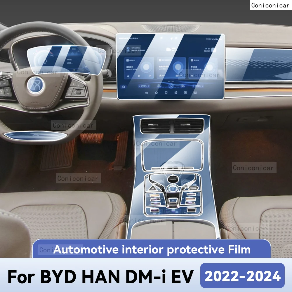 

For BYD HAN EV DM i 2022-2024 Car Interior Protection Anti-Scratch Film Sticker instrument Center Control Navigation Screen