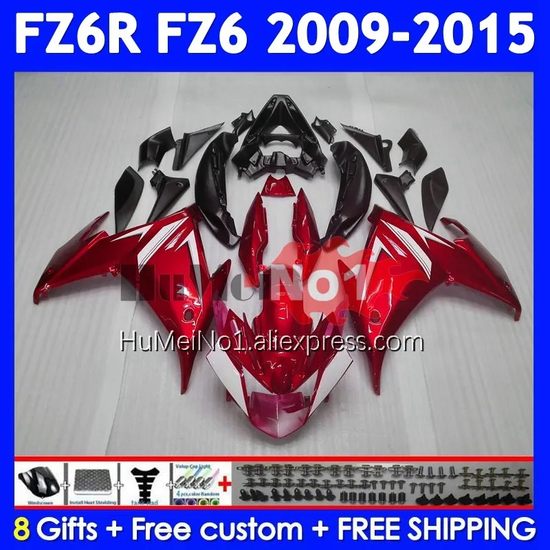 Body For YAMAHA FZ 6R FZ-6R FZ6 FZ6N 372No.177 FZ6R Candy Red 09 10 11 12 13 14 15 2009 2010 2011 2012 2013 2014 2015 Fairing