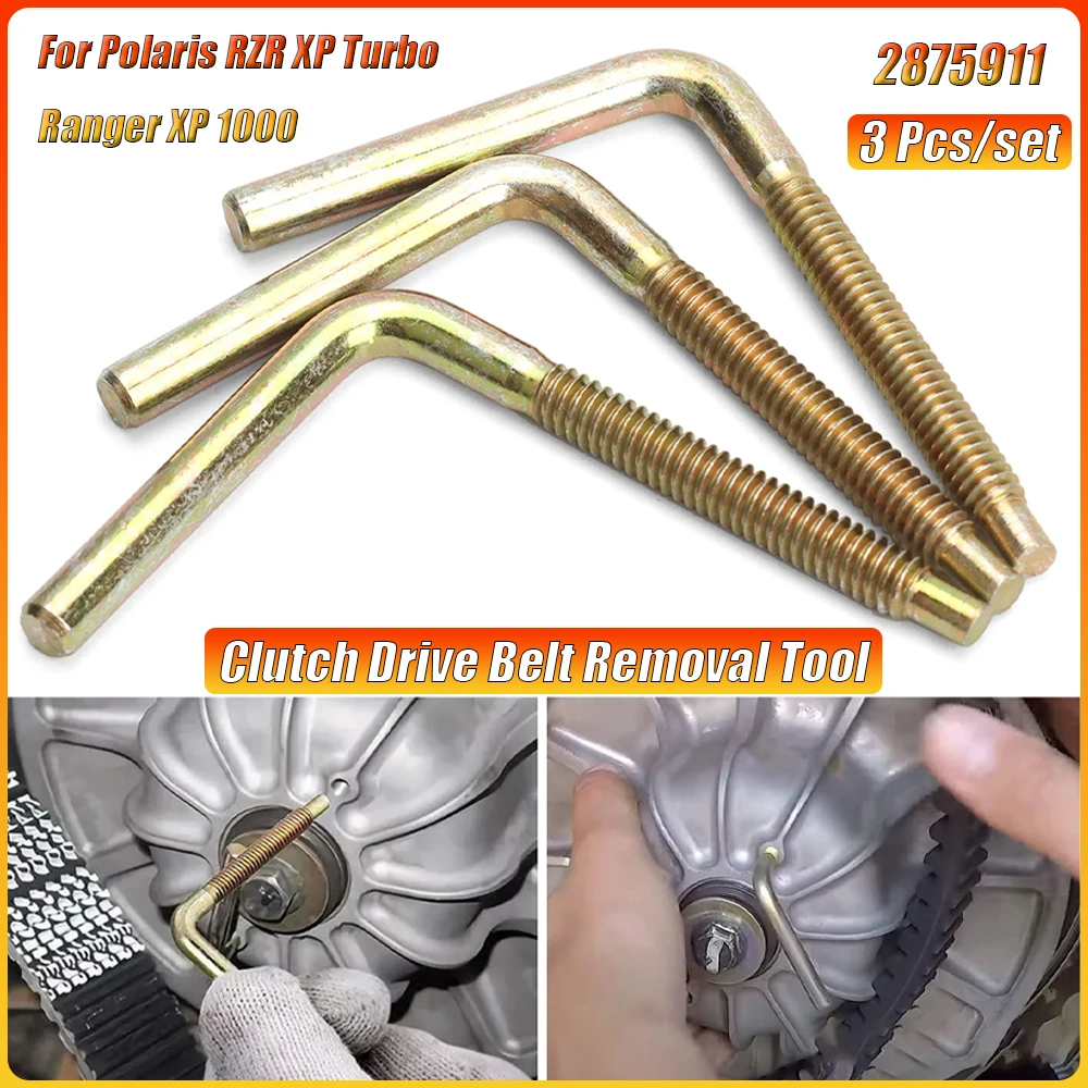 

3 Pieces Clutch Drive Belt Removal Tool Replaces Spare Parts Fit for Polaris RZR XP Turbo Ranger XP 1000 Professional 2875911