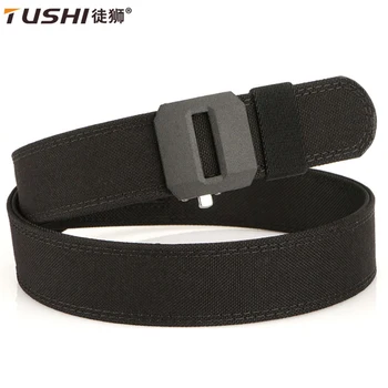 TUSHI Neue Harte Taktische Gürtel für Männer Metall Automatische Schnalle IPSC Gun Gürtel 1100D Nylon Militär Gürtel Outdoor Sport Gürtel Männlich