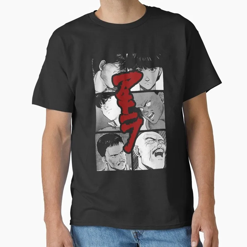 Akira Cyberpunk City Explosion Gift T‑Shirt Katsuhiro Otomo Retro Manga Shotaro Kaneda Neo‑Tokyo Anime Print Short Sleeve Tops