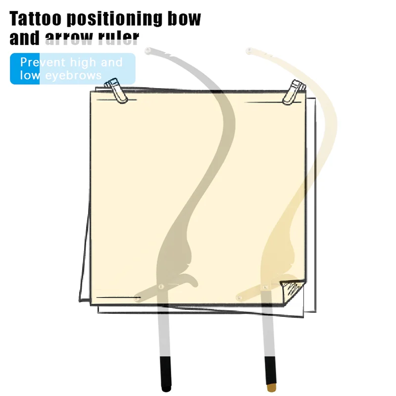 

1Pc Eyebrow Ruler Microblading Mapping Rope Pre Ink Tattoo For Mapping Permanent Makeup Bow And Arrow Line Measuring Eyeliner