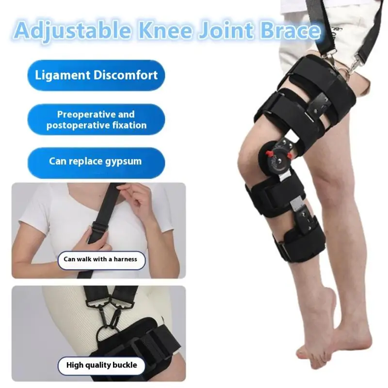 Orthopedic Support Stabilizer After Surgery Adjustable Hinged Knee Brace Knee Joint Fixation Stretcher Leg Recovery Stabilizers