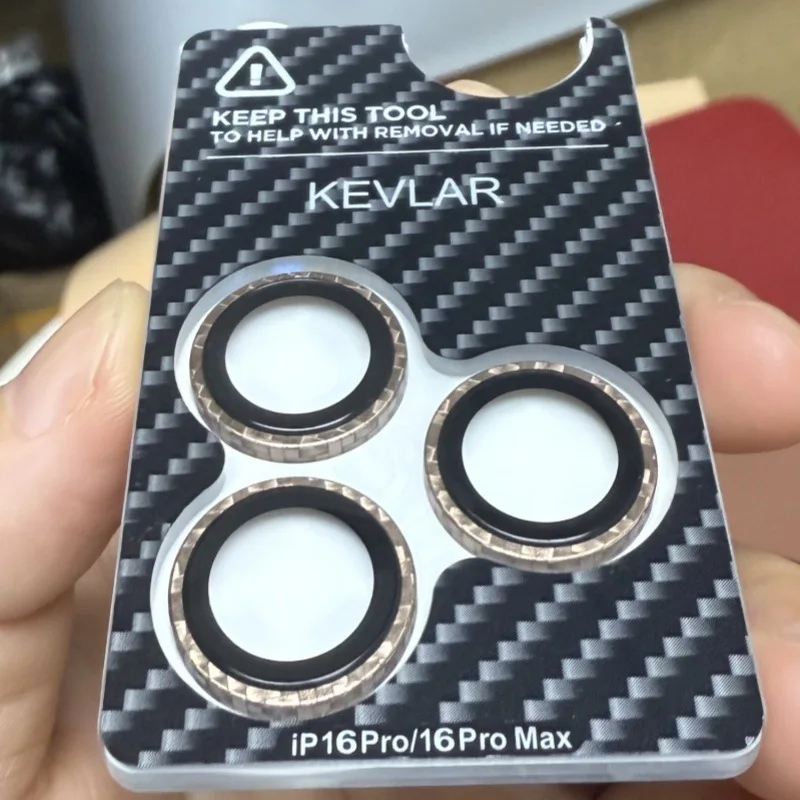 

Suitable for iPhone 17 Promax Kevlar lens film, Apple 16 Pro Eagle Eye Kevlar phone protector