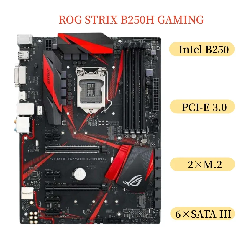 For ASUS ROG STRIX B250H GAMING Motherboard 64GB LGA 1151 DDR4 ATX Mainboard 100% Tested Fast Ship