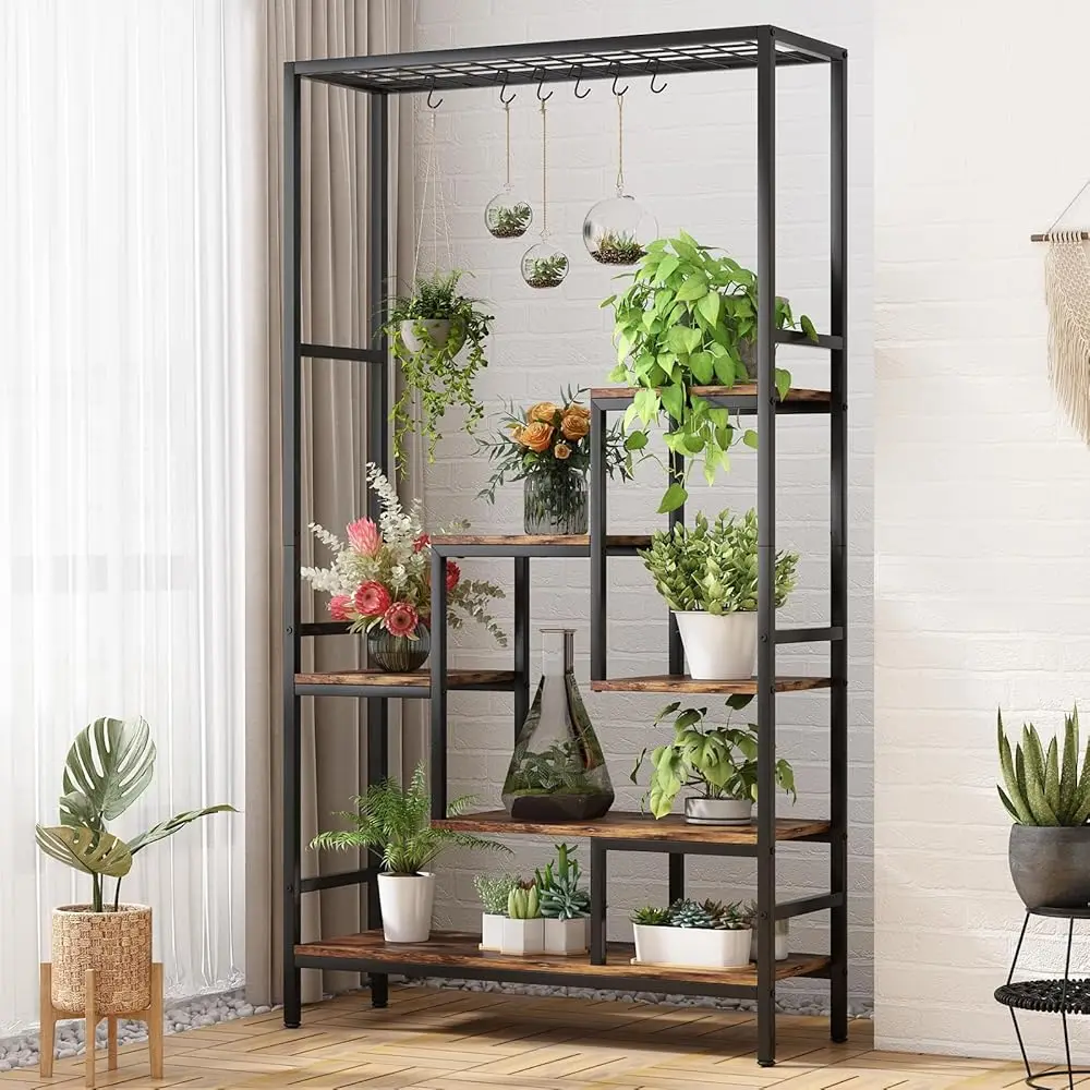 

Plant Stand Indoor Tall Plant Shelf For Multiple Plants Pots Metal Flower Stand Large Flower Holder For Living Room, Patio,
