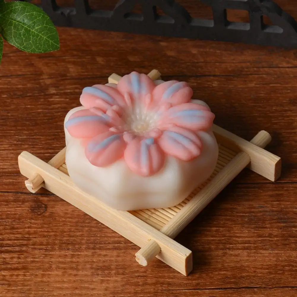 Novice Baking Mold Sakura Flower Rice Cake Silicone Mold Kit Non-stick Mooncake Maker Diy Dessert Baking Tool for Mung Bean Cake