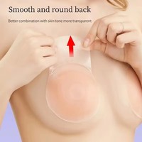 1Pairs Silicone Nipple Cover Lift Up Bra Sticker Adhesive Invisible Bras Chest Patch for Women Reusable Chest Breast Petals Pads