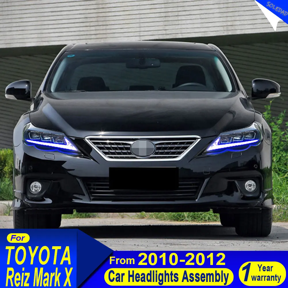 LED Head Lamp for Toyota Reiz Mark X LED Headlight 2010-2013 Car Headlights DRL Turn Signal High Beam Angel Eye Projector Lens