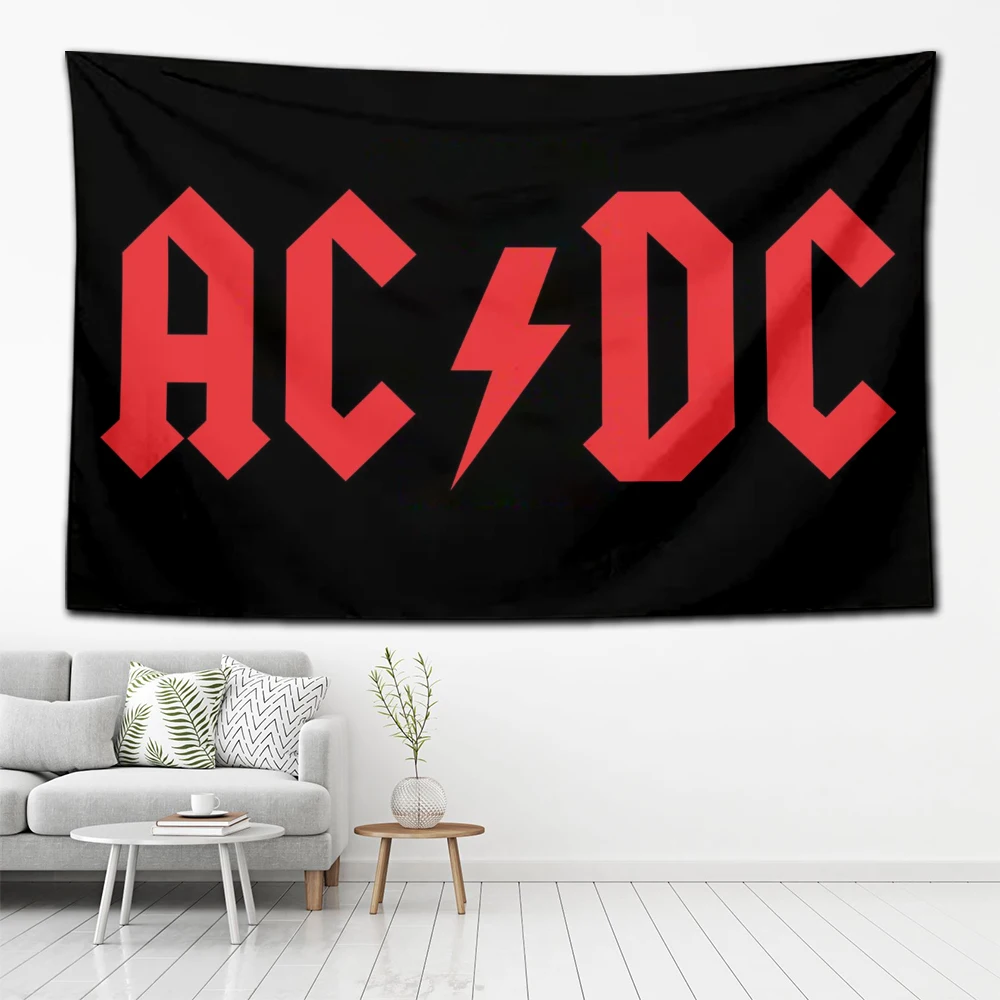 

2024 AC/DC Band Flag Living Room Wall Hanging Dormitory Bedroom Wall Carpets tapestries