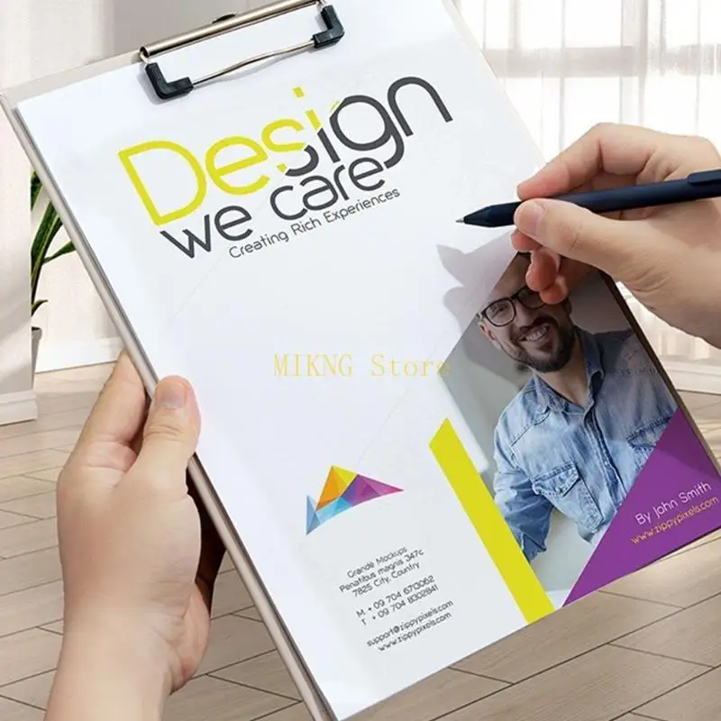 4 قطع من الحافظة المعلقة، لوحة بمشبك مقاس 4 مع حافظة لوح خشبي بمشبك منخفض للمدرسة والمكتب، أفضل مبيعات #3