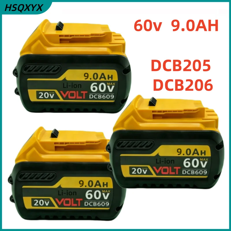 

100% Оригинальная батарея 20В/60В 9Ач MAX FlexVolt для электроинструментов DCB606 DCB205 DCB206 DCB209 DCB182