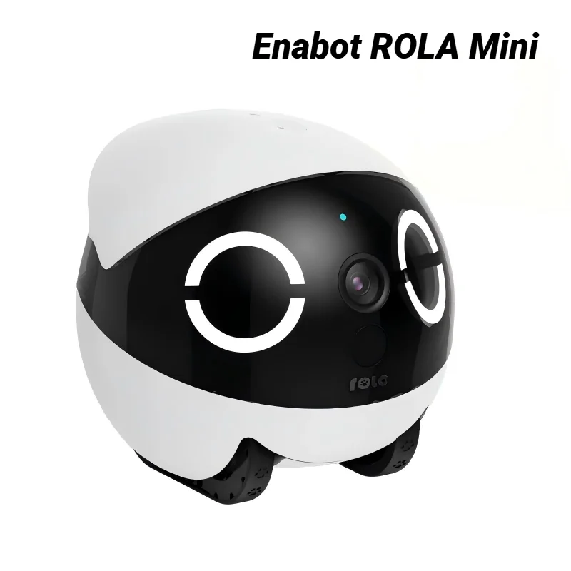 Enabot ROLA Mini Mobile Pet Robot Camera, 2K HD 137° Wide Angle 2-Way Audio Night Vision, Anti-Tip Tumbler Design for Pet Remote