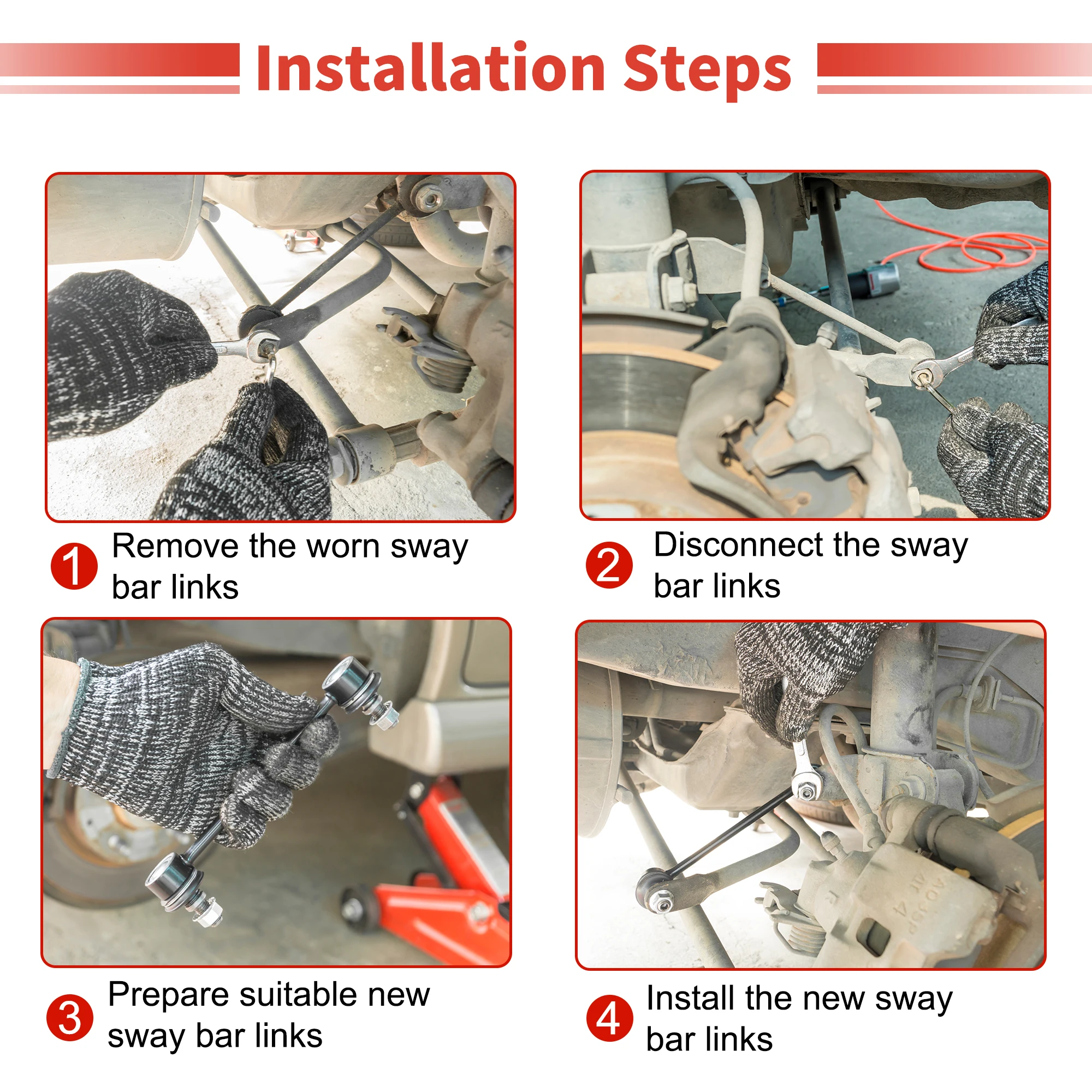 UXCELL 2 peças de kit de ligação estabilizadora de barra estabilizadora frontal para relé Saturn 05-07 No.K80852