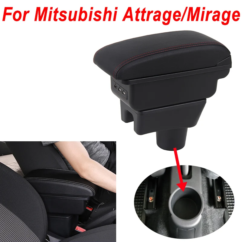 Podłokietnik do Mitsubishi Attrage Mirage Do Mitsubishi Mirage Space Star Podłokietnik samochodowy Skrzynka Części modernizacyjne Akcesoria samochodowe Schowek