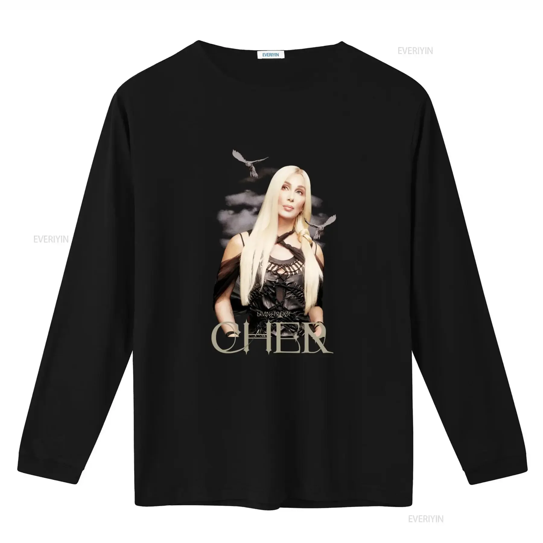 Cher Living Proof Farewell Tour Vintage T Shirt Blonde Hair Bird Bath Design 2003 Large Size vintage Washed Comfortable