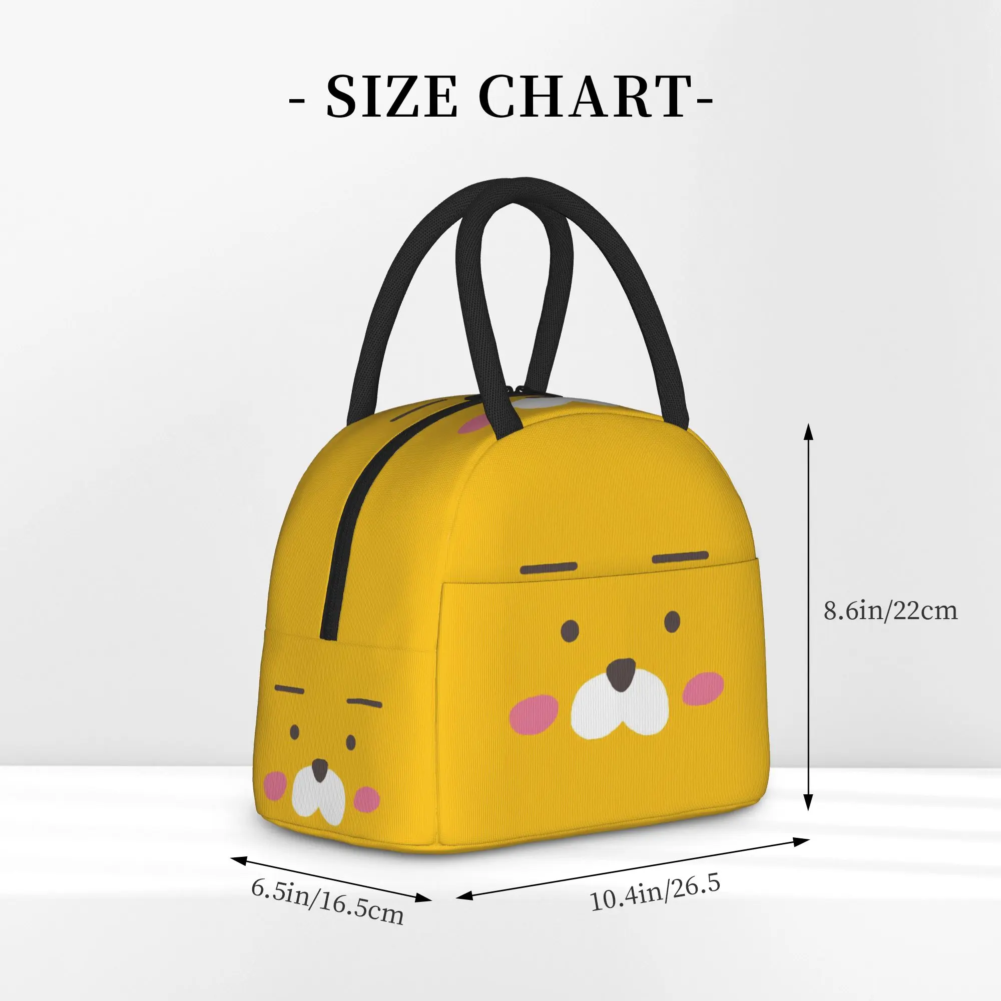 K-Kakaos F-Friends Choonsik Peach  Insulated Lunch Bags Cooler Bag Reusable  Portable Lunch Box Tote Food Handbags view 3