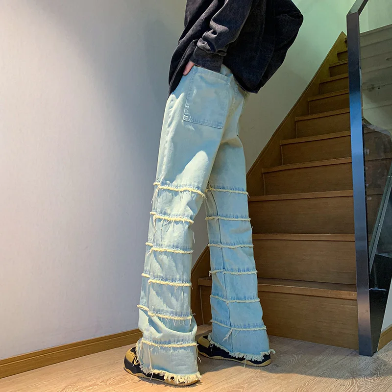 Women's Blue Y2k Jeans Harajuku Japanese 2000s Style Aesthetic Baggy Denim Trousers Oversize Jean Pants Vintage Trashy Clothes