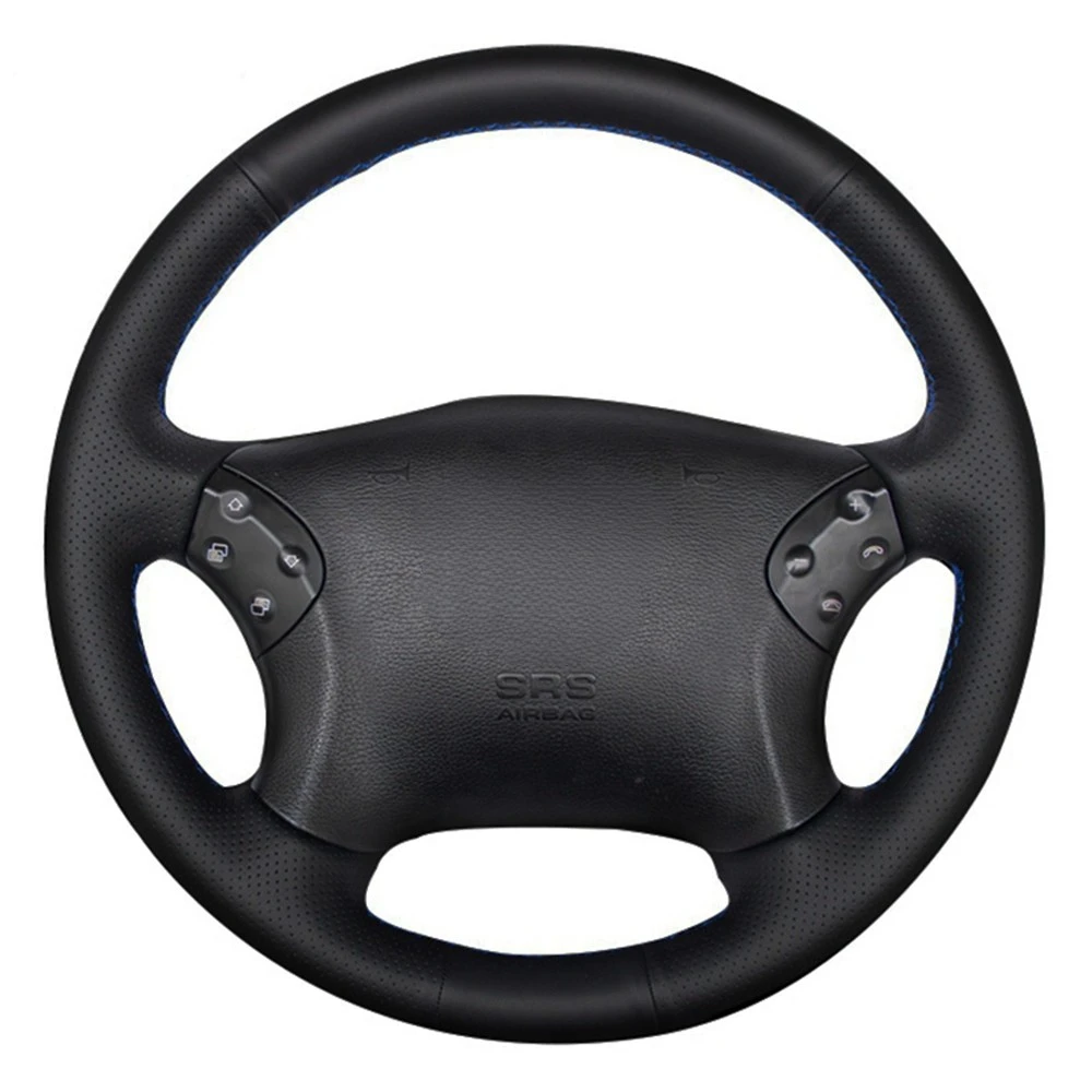 Car Steering Wheel Cover Black Artificial Leather Car Steering Wheel Cover For Mercedes Benz W203 C-Class 2001-2007