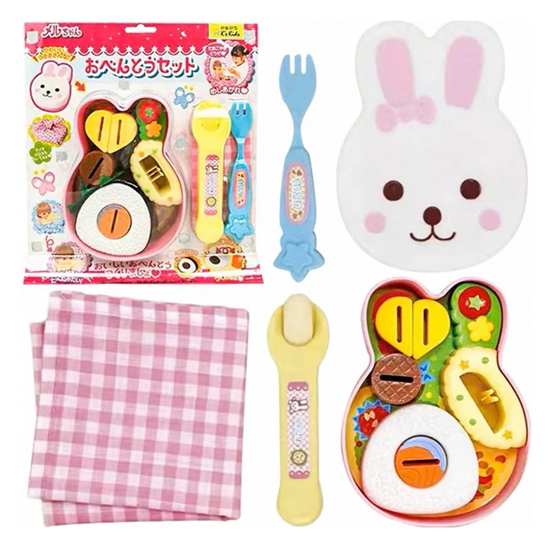 Lunchbox Rollenspel Vroege onderwijsset Ornamenten Modellen voor kinderen Meisjes Simulatie Voedselvoeding Klein konijn Bento Voedselschotel