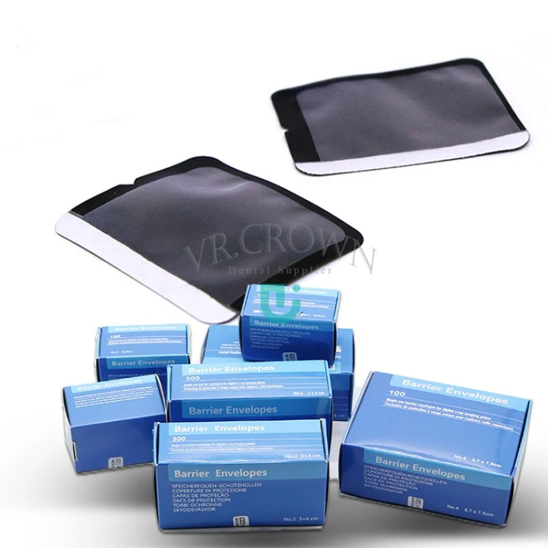 600pcs Digital IP Plates Protective Pouch Cover Bags for Fussen Kavo 0# 2# 3# Dental Film With Magnetic Scanning Plate