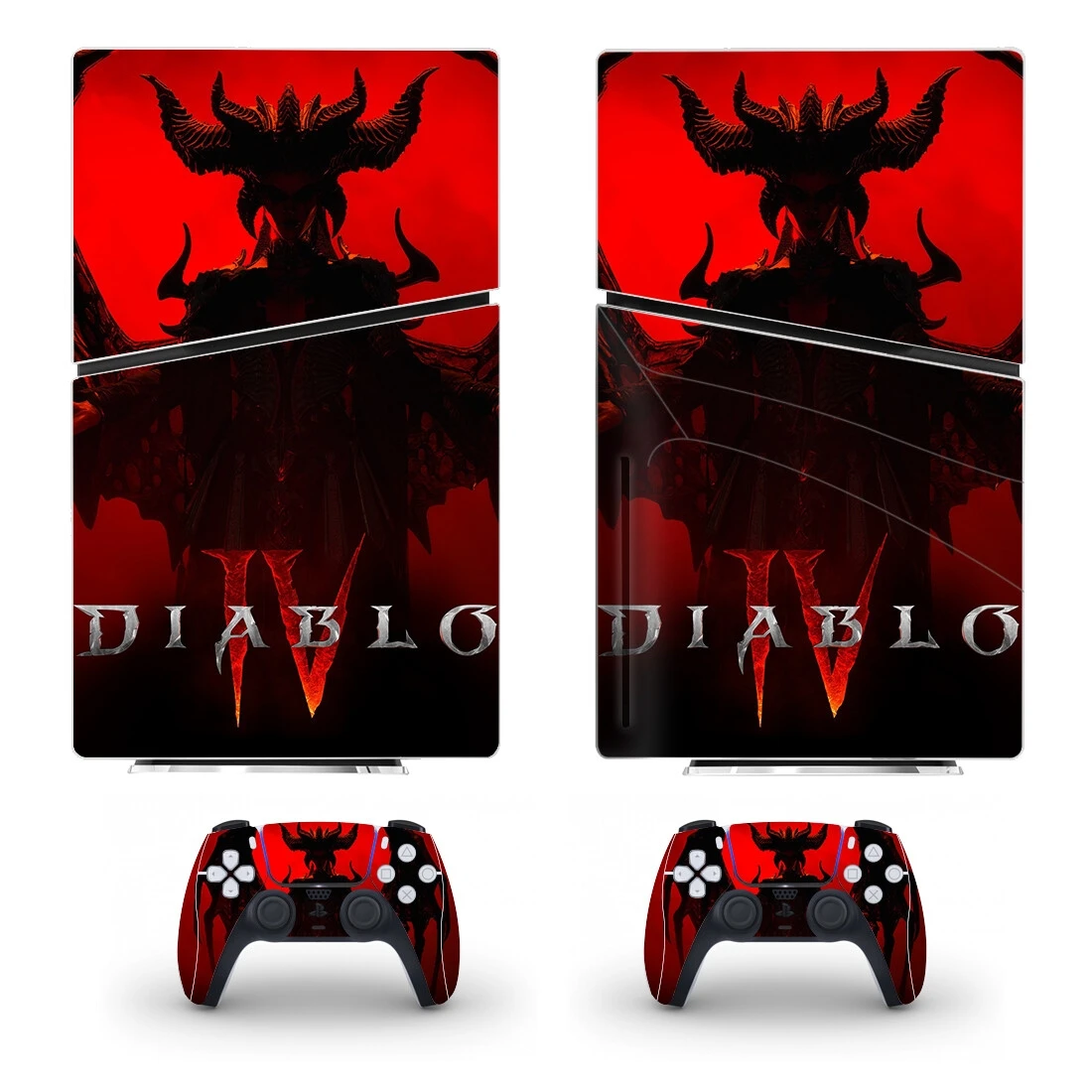 Disc Disc Diablo PS5 skórka naklejka naklejka na konsolę i 2 kontrolery nowa PS5 Slim Skin Skin winyl