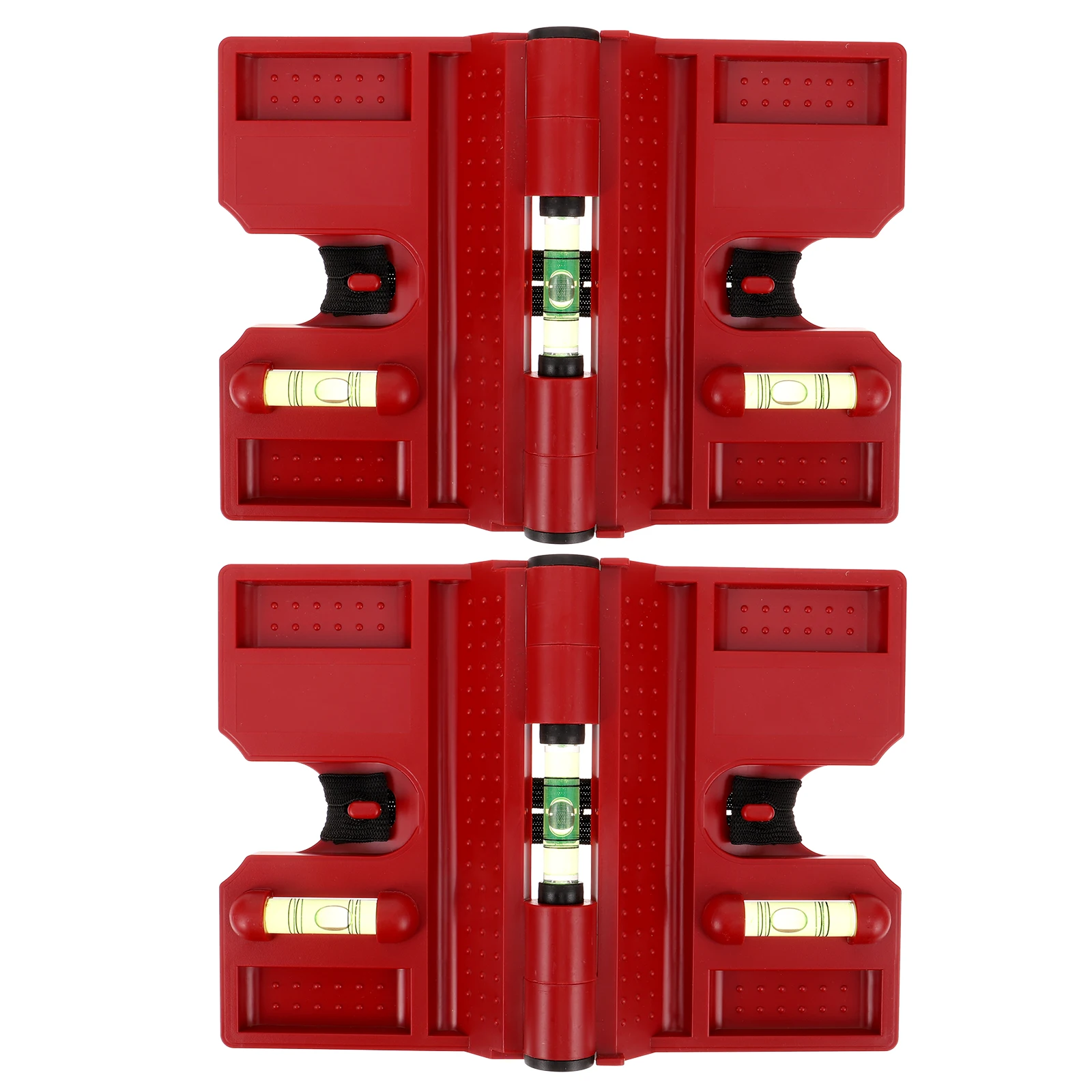 

2pcs Foldable Angle Gauge ABS Plastic Small Spirit Level Tool for Pipes Railings Measuring Durable Professional