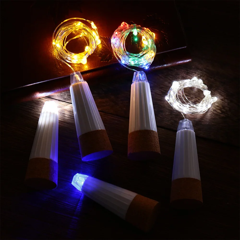 2m 20 led garrafa de cortiça luz de fadas usb recarregável para o quarto festa em casa casamento natal decoração interior lâmpada da corda