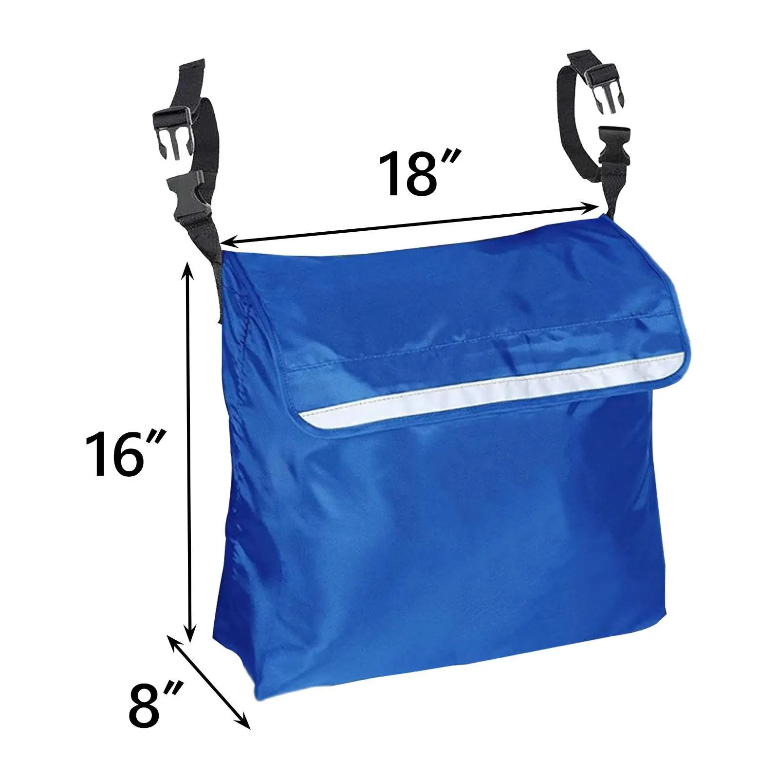 Pouch Rollator Walker Tote Bag Oxford Cloth Large Storage for Elderly Handicap Power Crutch Holder