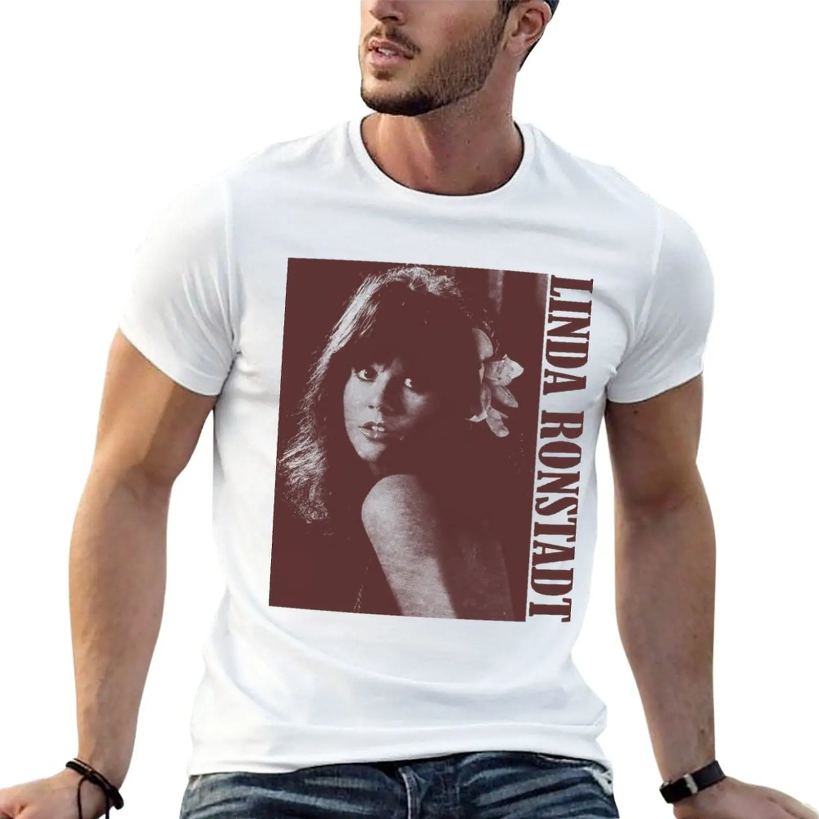 

New Linda Ronstadt __ Vintage Halftone Style __ Fan Art Design_ T-Shirt oversized t shirt t shirt men