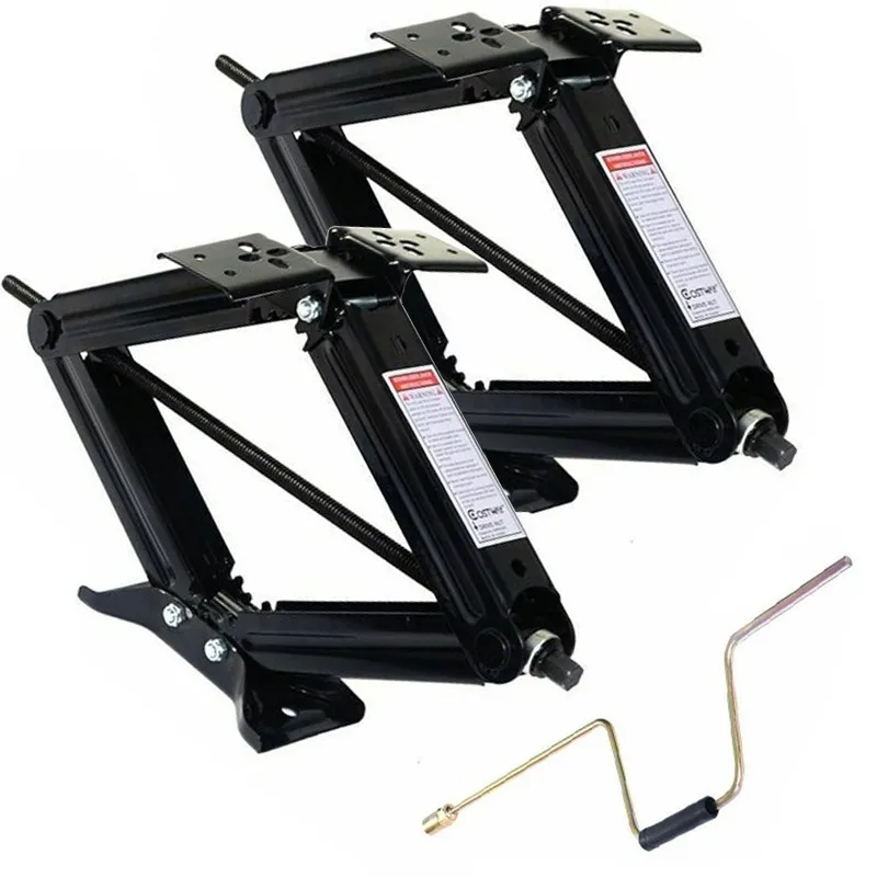 

5000lb RV Camper Scissor Leveling Jacks Trailer Stabilizer w/Handle corner steady Trailer Parts Caravan Accessories