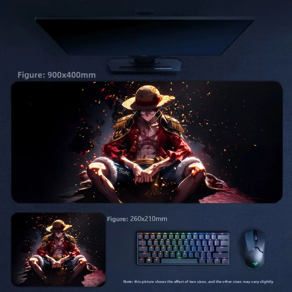High Definition Cartoon Anime ONE PIECE Luffy Zoro Leather Mouse Pad Boys Office High Quality Keyboard Pad Computer Accessories