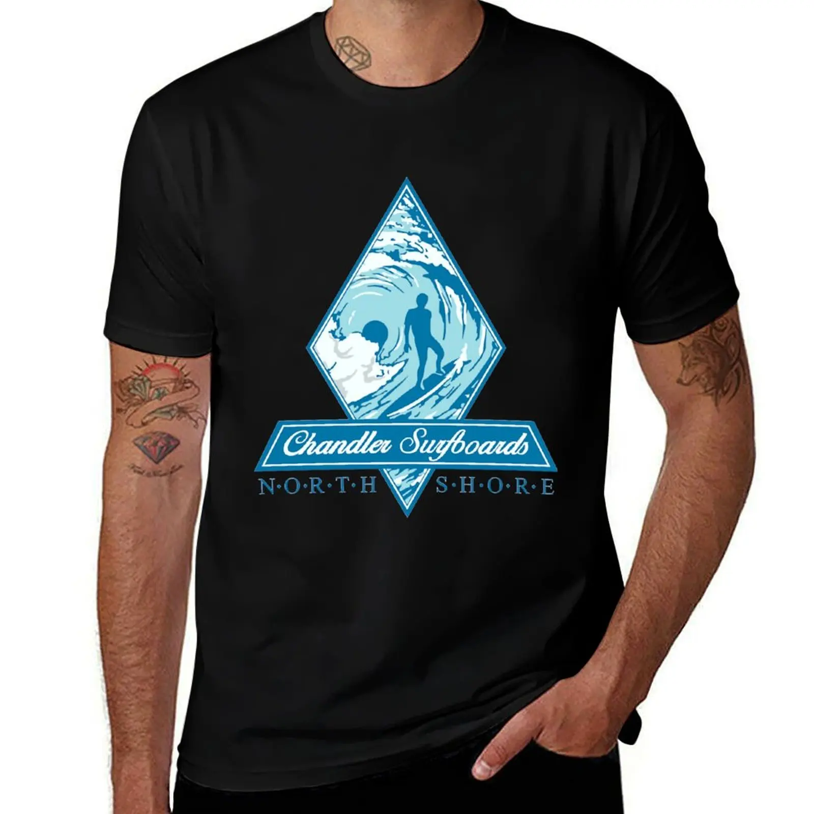 

Chandler Surfboards North Shore T-Shirt mens graphic t shirts black cotton t-shirt plain for man package T-Shirt