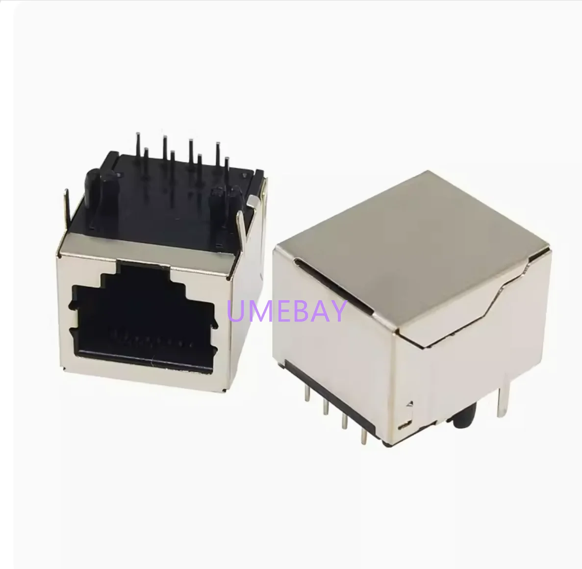 50pcs   RJ45 socket short 18.3MM 58 8P8C network interface network cable socket 90 degree bent leg horizontal type