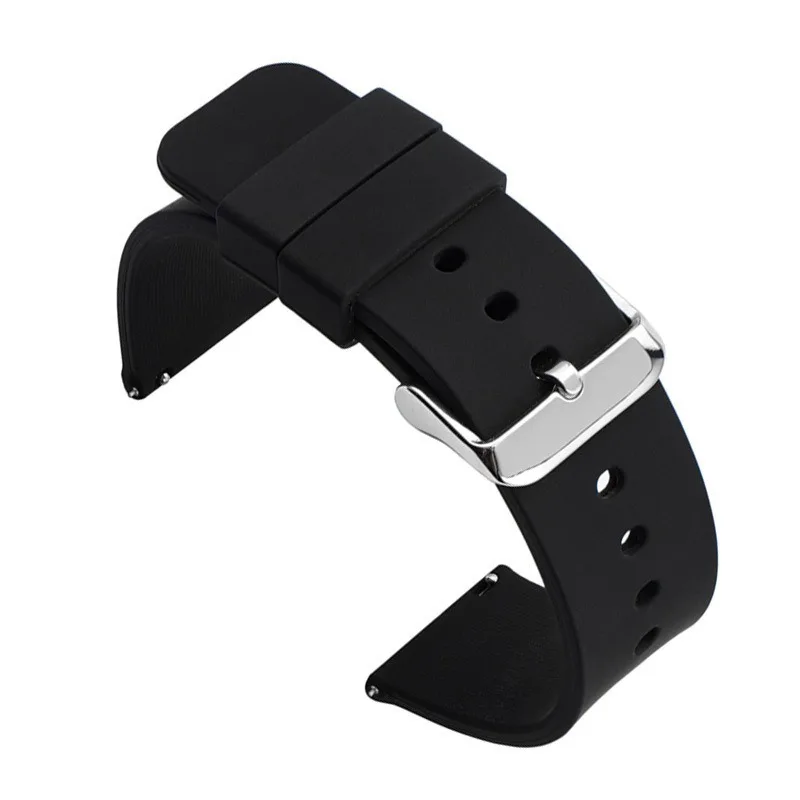 Silicone Watch Bands 12/14/16/18/20/22/24 Mm Soft Quick Release Rubber Watch Band for Samsung Galaxy for Huawei Watch StrapsBelt