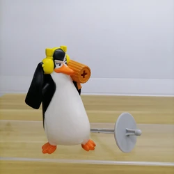 Anime Cartoon Madagascar Penguins Dolls Kowalski Launcher Figure Model Interactive Funny Toys Games Children Boys Gifts